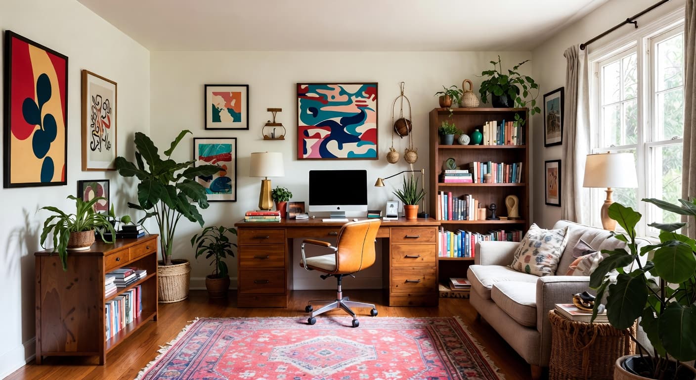 Bohemian Home Office design preview