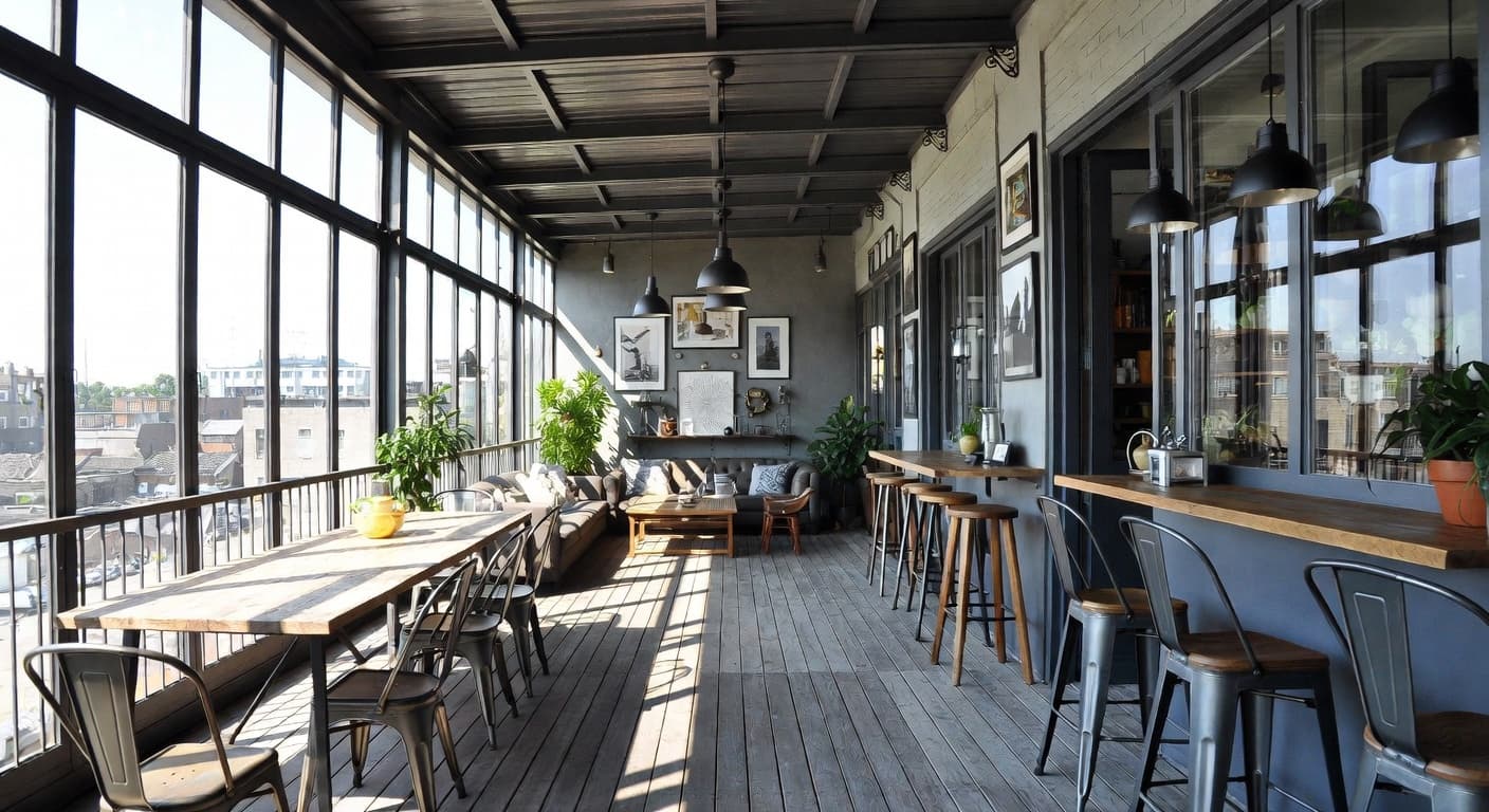 Industrial Balcony / Terrace design preview