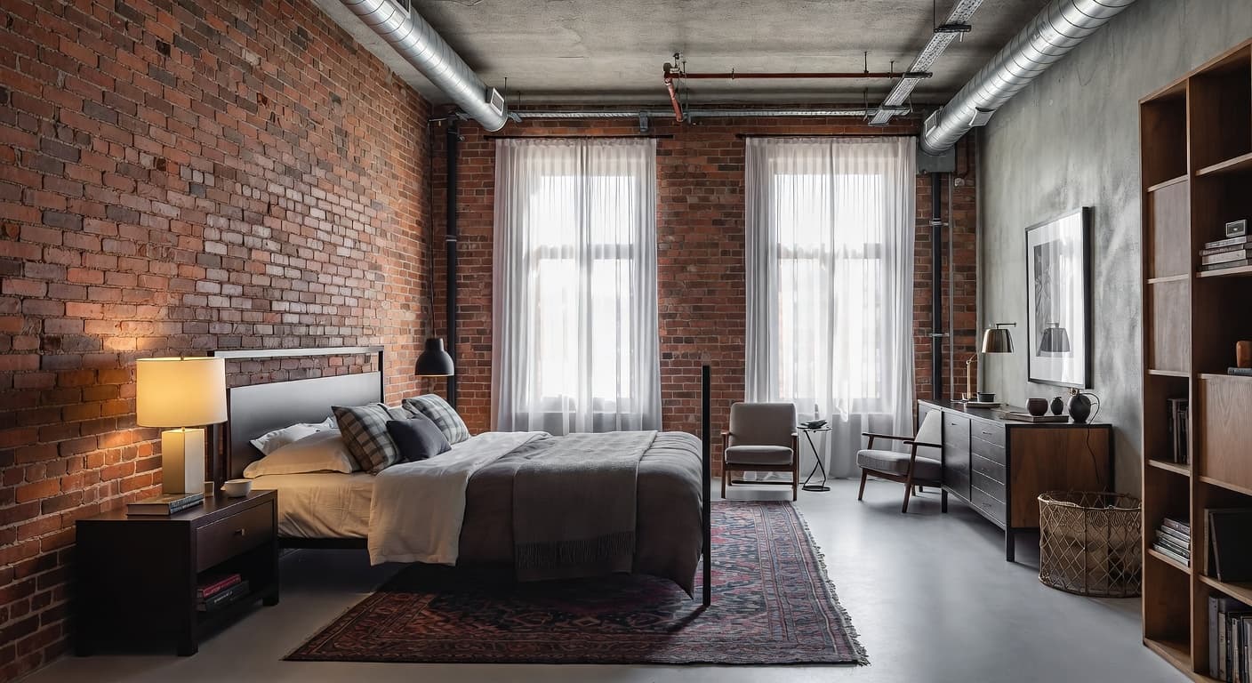 Industrial Bedroom design preview