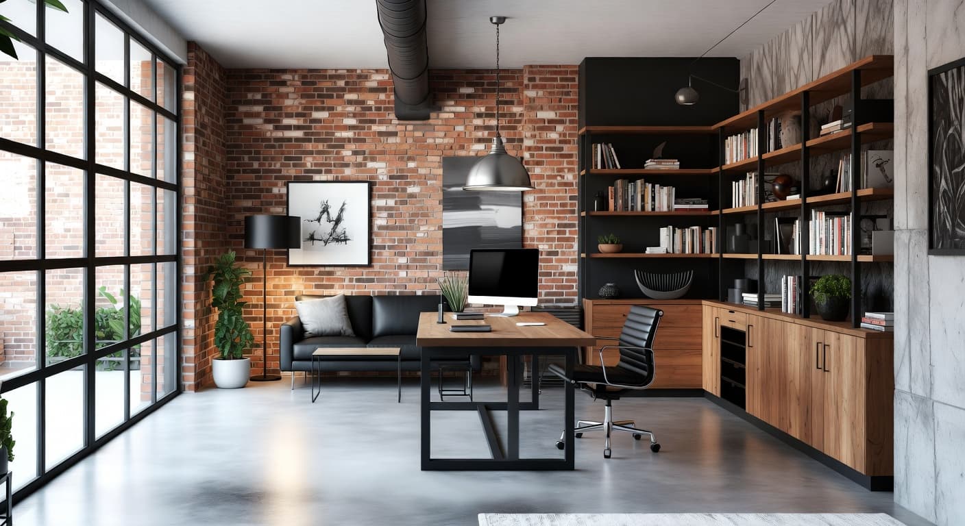 Industrial Home Office design preview