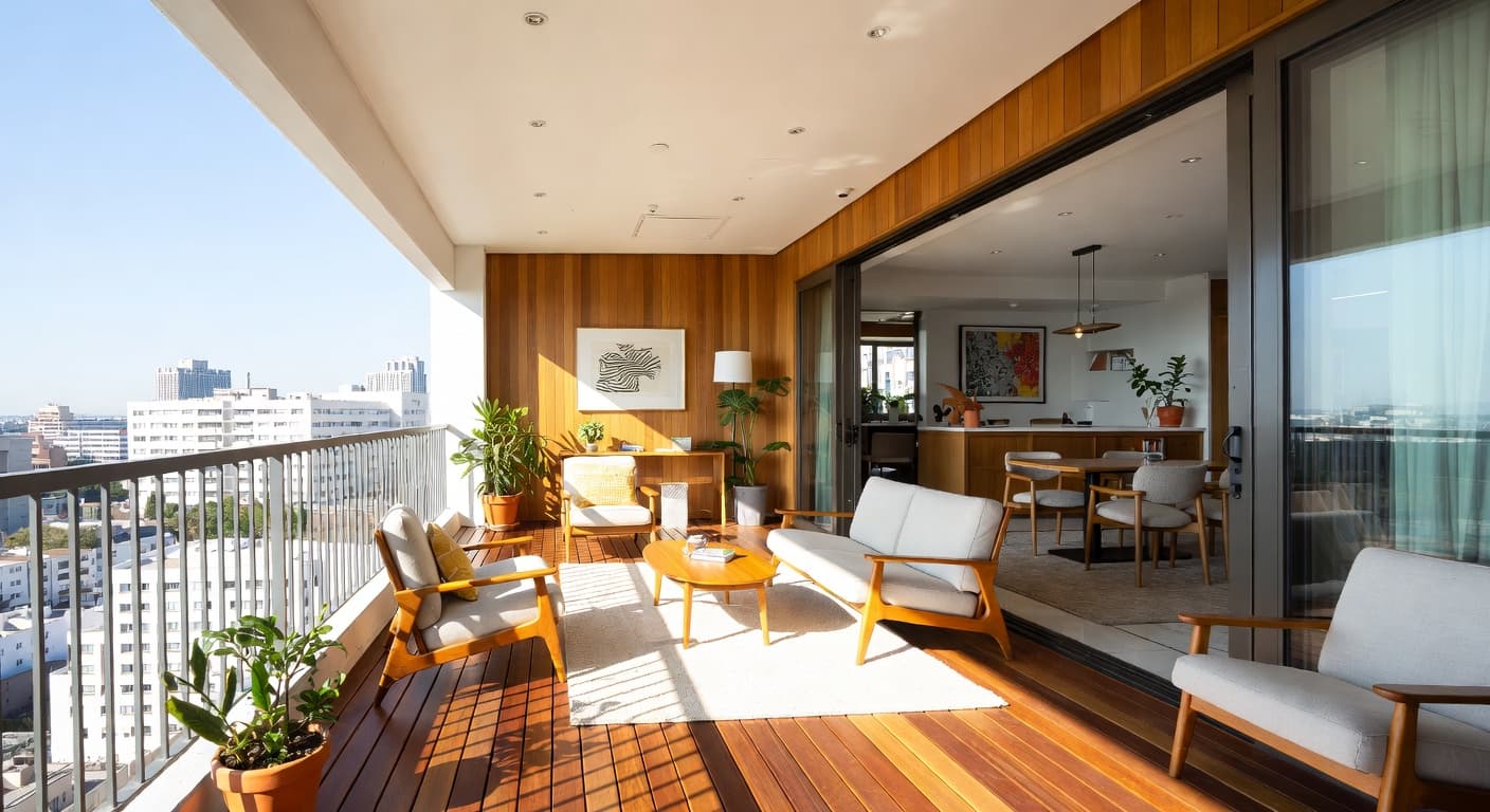 Mid-Century Modern Balcony / Terrace design preview