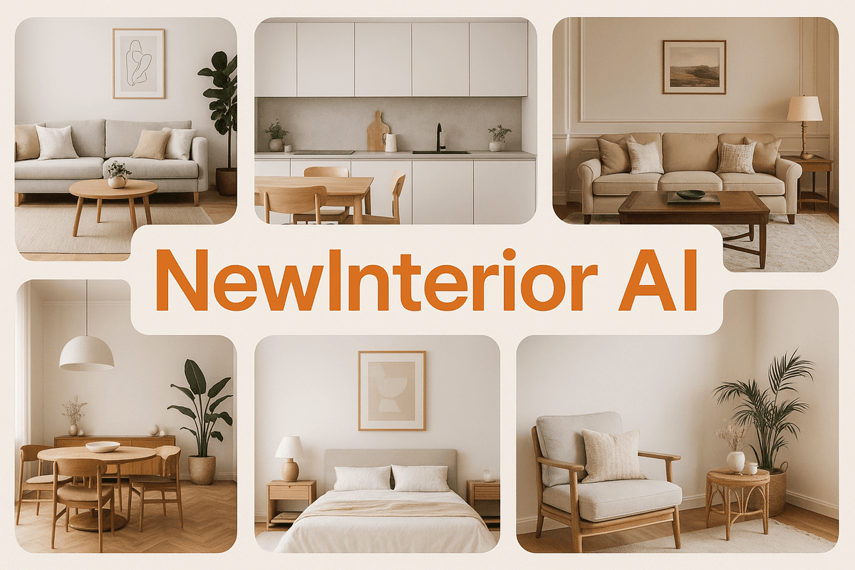 Interior design app interface showing style selection