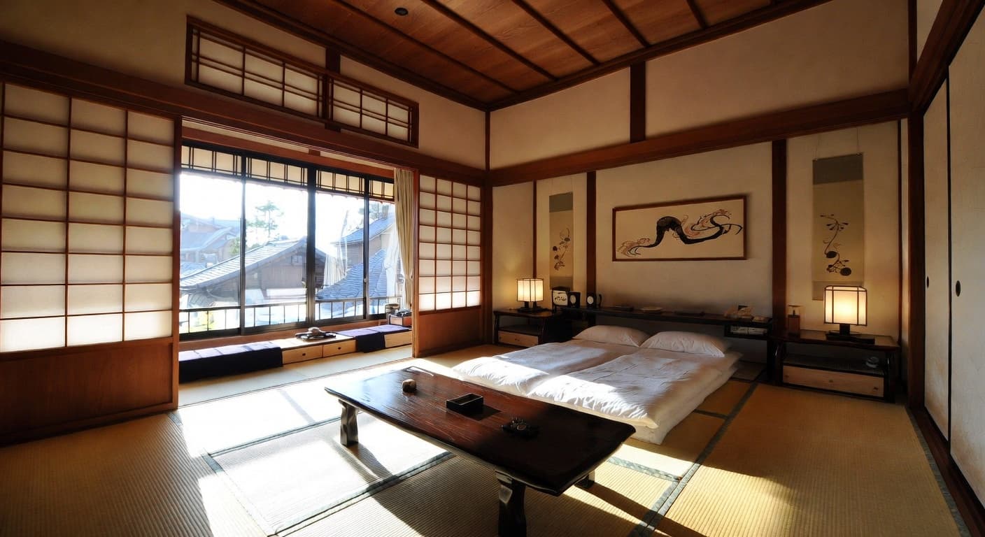 Japanese bedroom interior design - featuring japanese style furniture, decor, colors, and layout ideas for your bedroom