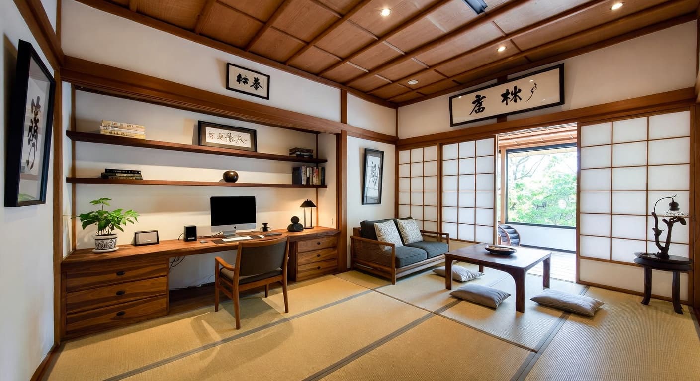 Japanese Home Office design preview