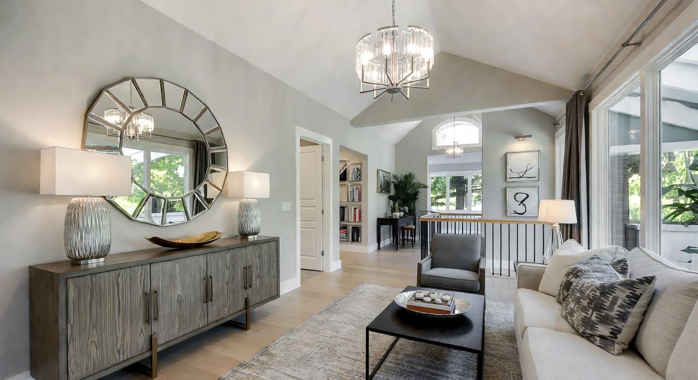 Modern entryway interior design - featuring modern style furniture, decor, colors, and layout ideas for your entryway