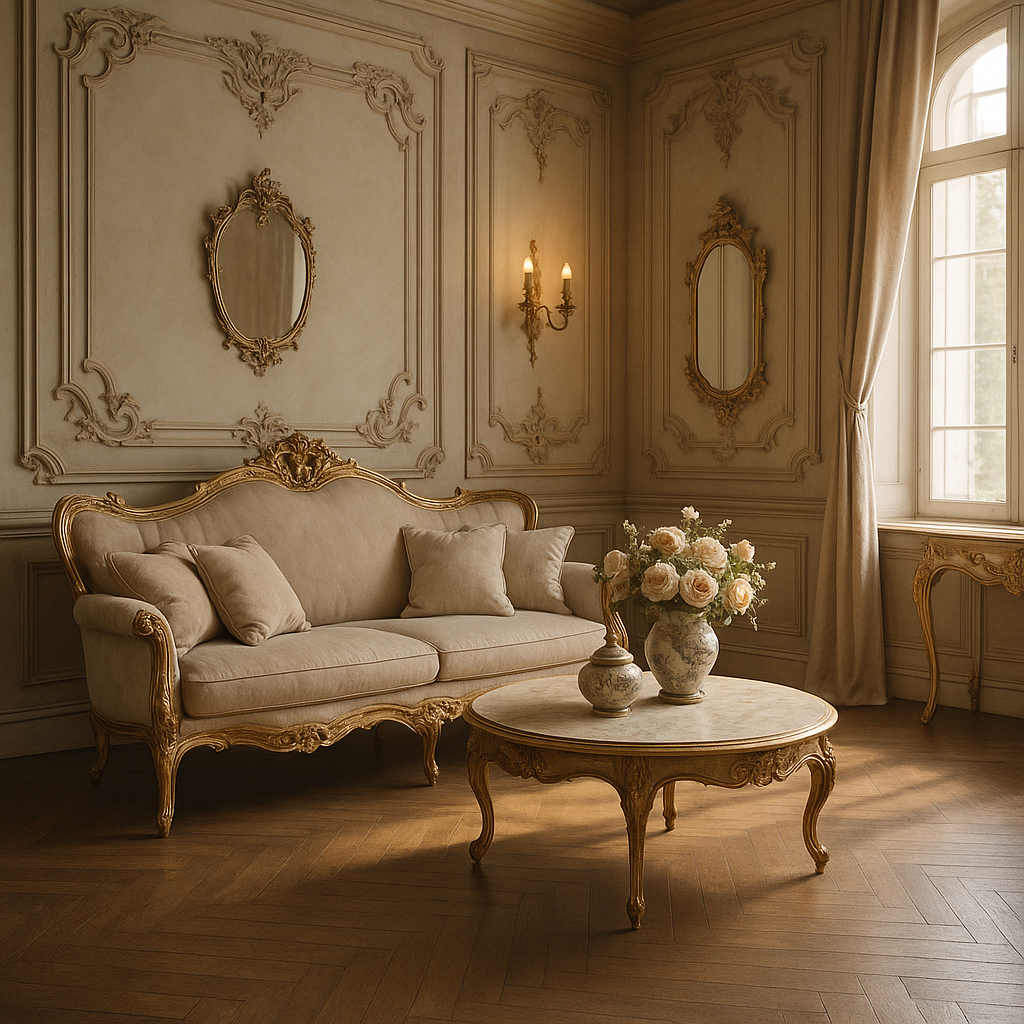 Rococo interior design style