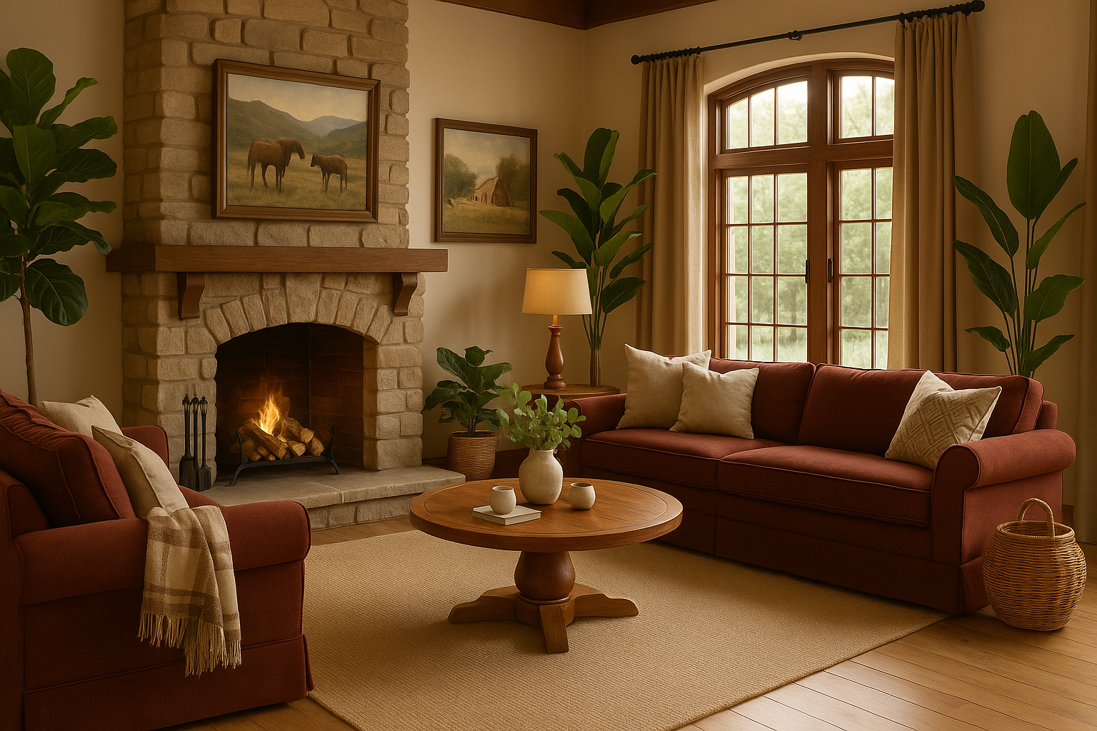 Heritage Hearth: Rustic Luxury Living after transformation