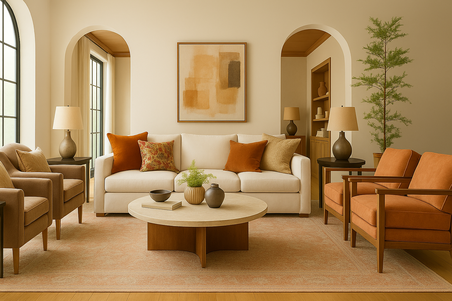 Interior designer showing concept